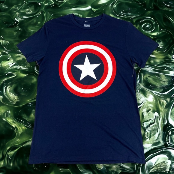 Marvel Comics Official ADULT LARGE Captain America Shield T-Shirt Tee Avengers - Picture 7 of 14
